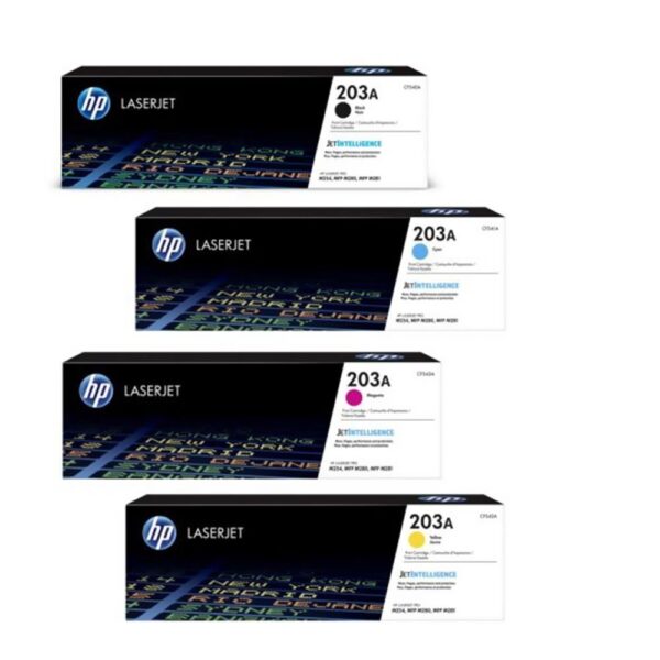 ست کارتریج وارداتی رنگی HP 203A (گارانتی دار و قابل شارژ مجدد)